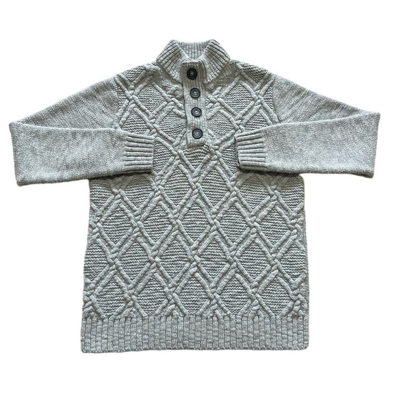 Immagini Other - Immagini Gray Italian Made Wool Blend Mock Neck Sweater, Size M